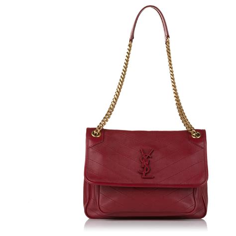 bolso yves saint laurent rojo